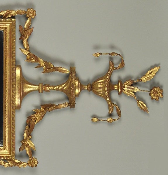 Hepplewhite Carved & Gilded Mirror