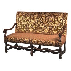Louis XIV Style Carved Walnut Settee