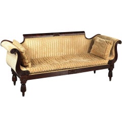 Antique Federal Carved Mahogany Sofa