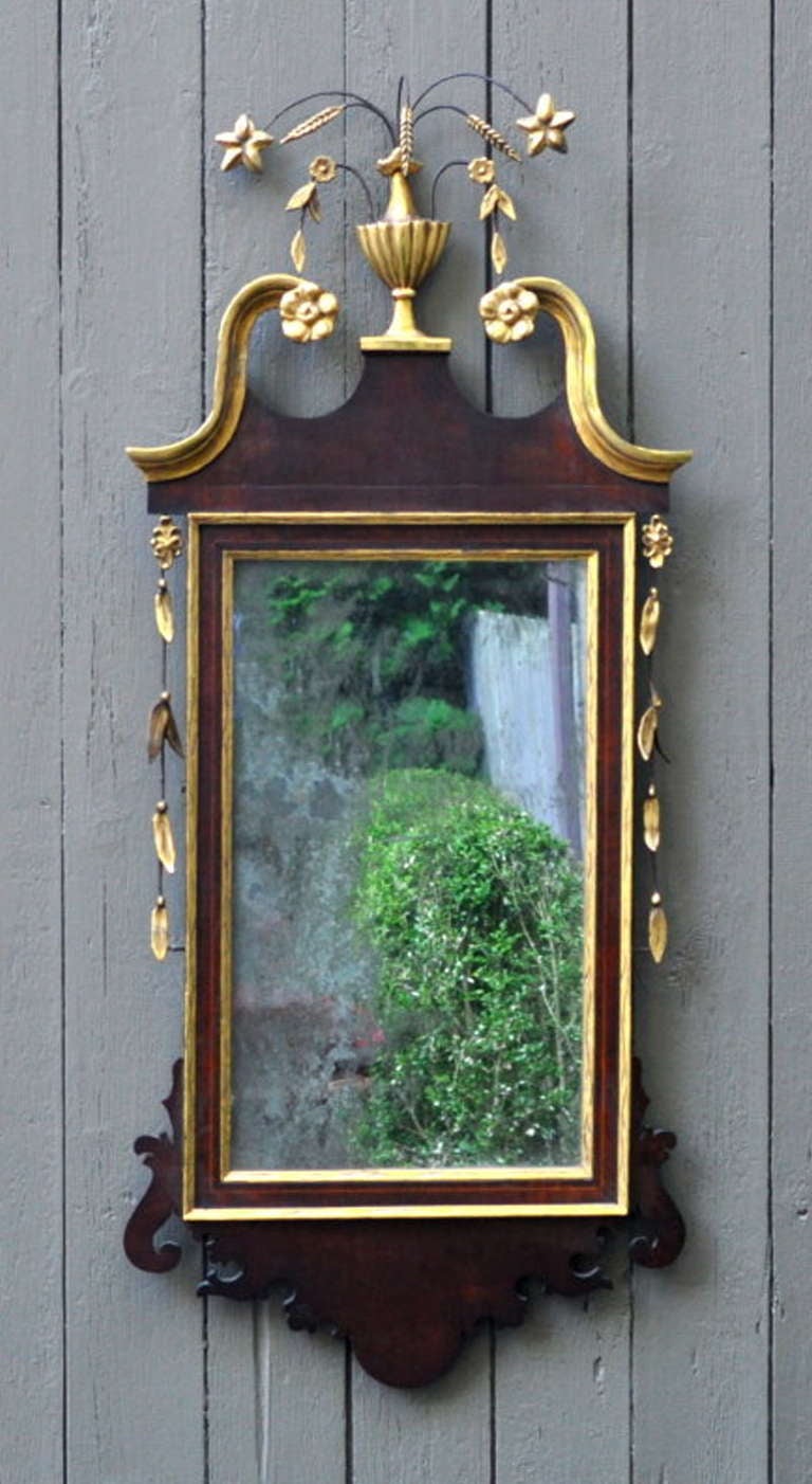 Hepplewhite Inlaid Mahogany Mirror