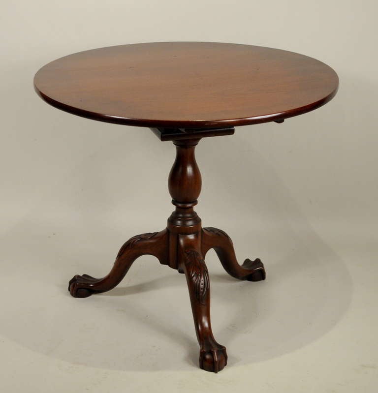 Chippendale Carved Walnut Tea Table