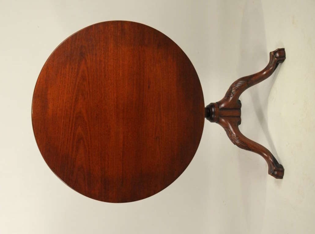American Chippendale Carved Walnut Tea Table For Sale