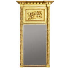Antique Federal Carved & Gilded Architectural Mirror