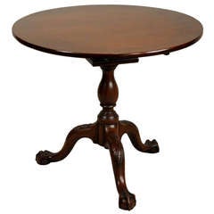 Antique Chippendale Carved Walnut Tea Table