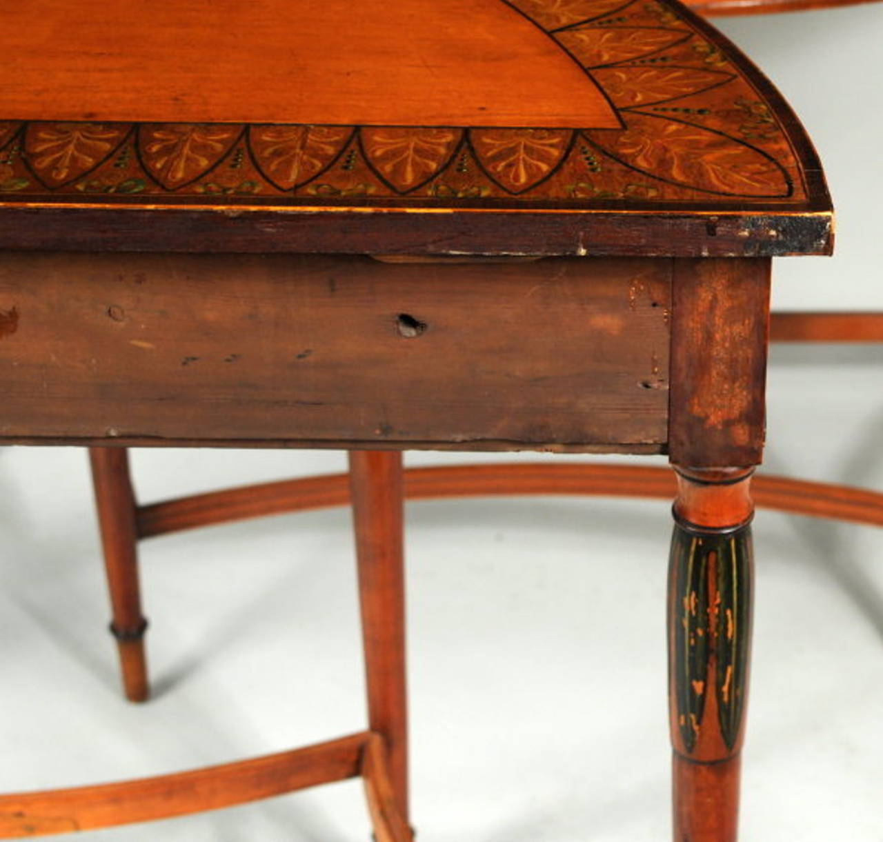 Very Fine Pair of George III Decorated Satinwood Console Tables For Sale 2