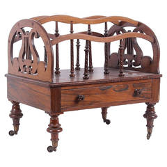 Antique Regency Rosewood Canterbury