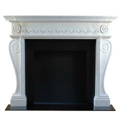Antique George III White Marble Mantel