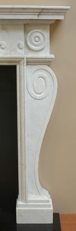 Antique George III White Marble Mantel For Sale 1