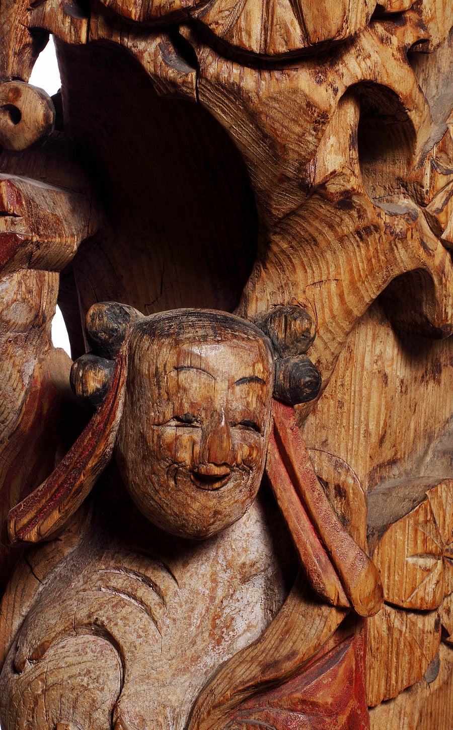 Pair of Antique Chinese Wood Carvings or Corbels