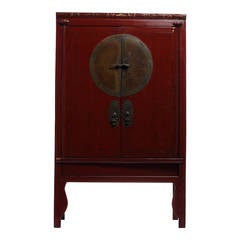 Antique Chinese Large Red Armoire