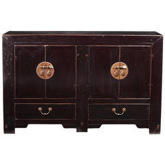 Antique Dark Lacquer Sideboard