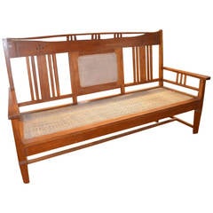 Antique Arts and Crafts Style Bench