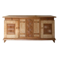 Art Deco period oak buffet, probably Charles Dudouyt