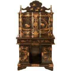 Japanese Lacquered Secretaire Desk, 19th Century