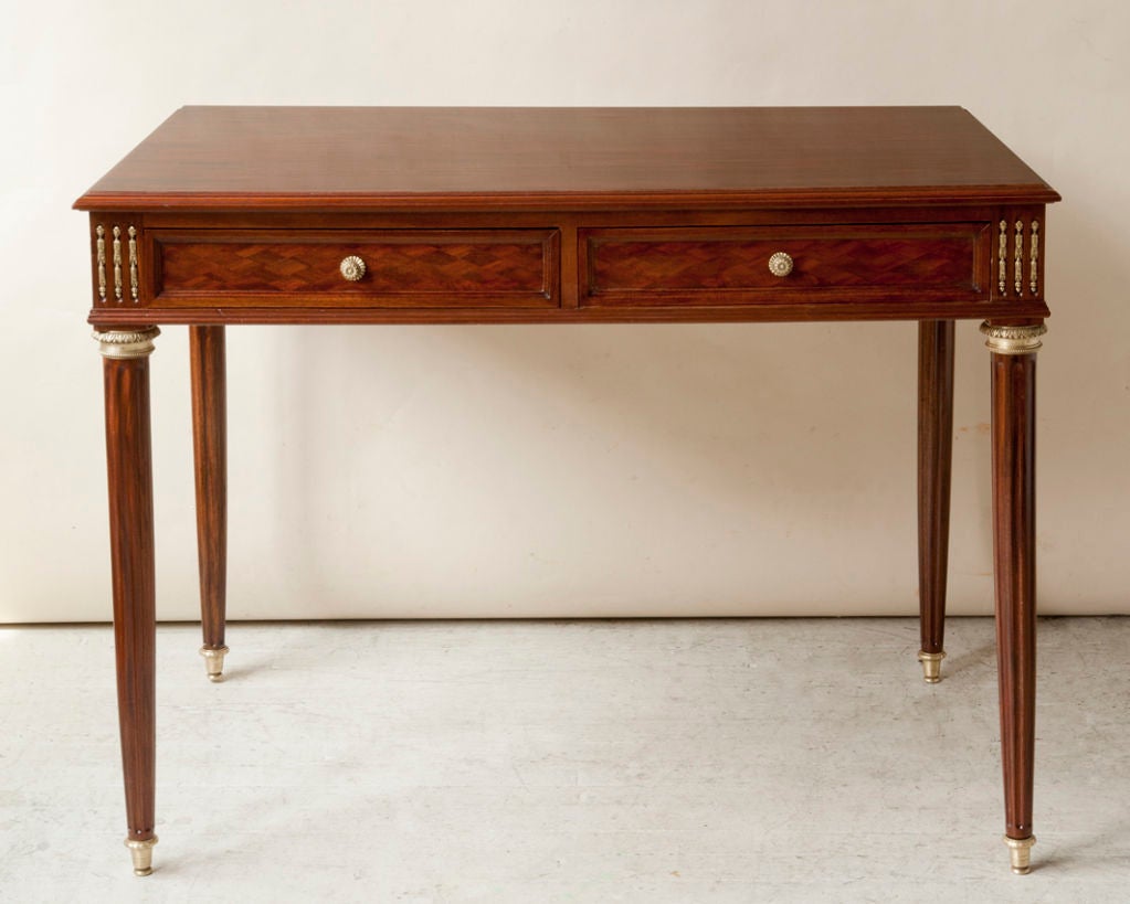 French Louis XVI style mahogany writing table For Sale