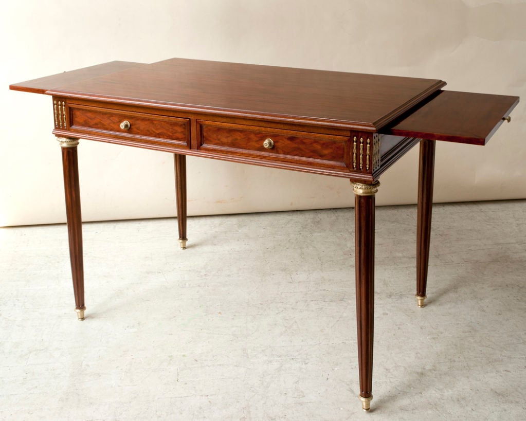 19th Century Louis XVI style mahogany writing table For Sale
