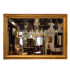 Napoleon III period boiserie gilt frame mirror, original glass