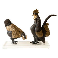 Cock and Hen Sculpture