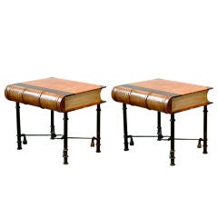 A Pair of Book Form Low Tables