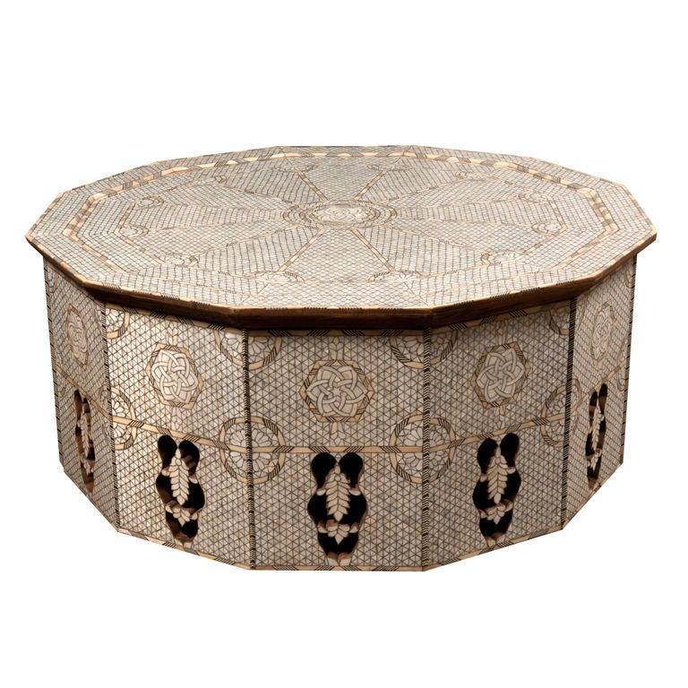 Ottoman mother of pearl coffee table