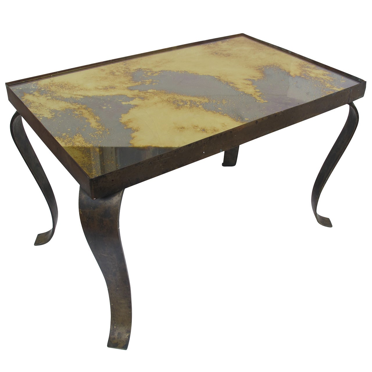 Arturo Pani Side or Coffee Table Bronze Base