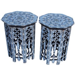 Syrian Mother of Pearl Tables, Pair