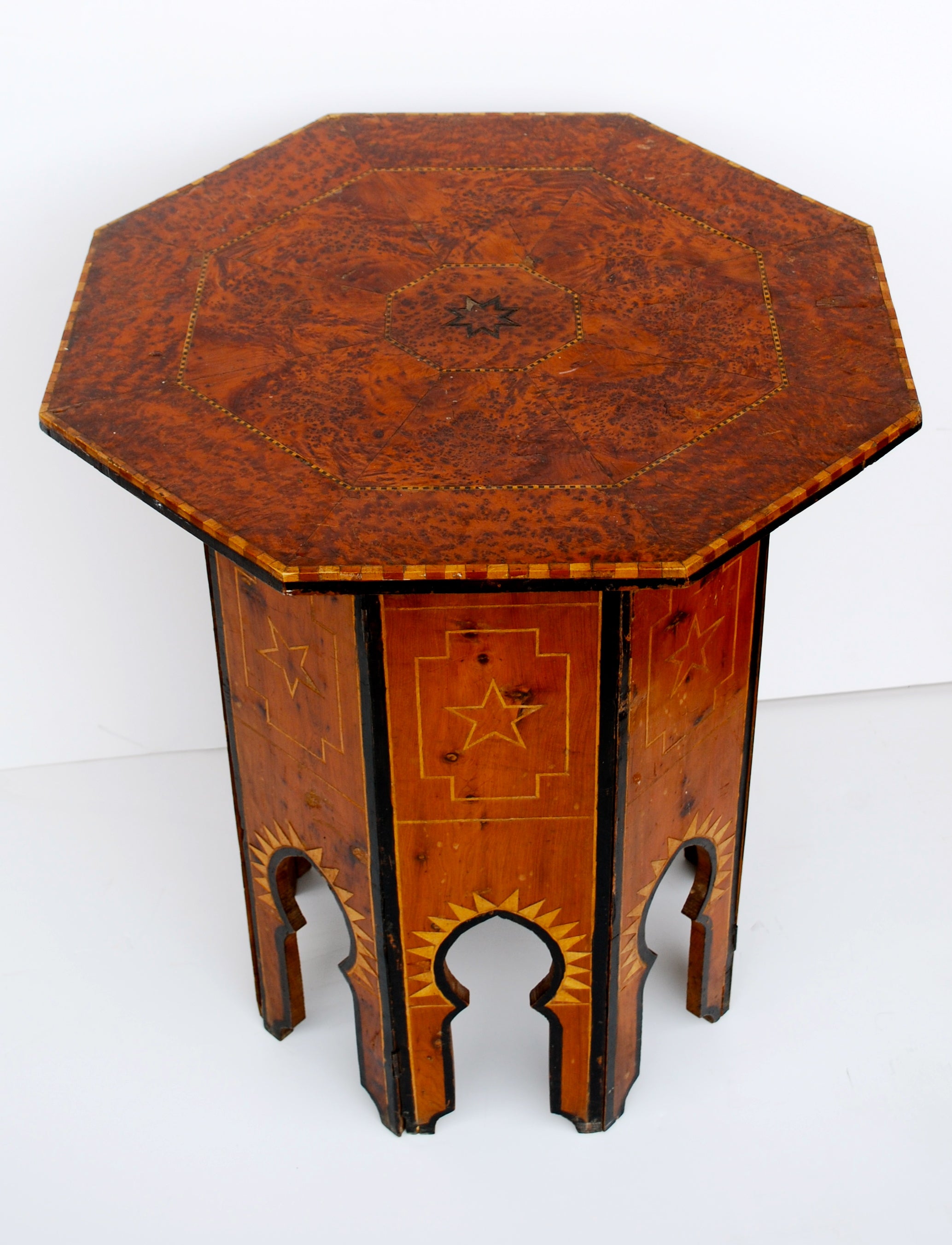 19th Century Burl Wood Moroccan Table for the French Market