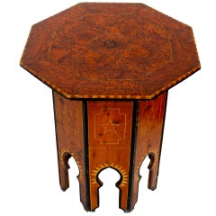 19th Century Burl Wood Moroccan Table for the French Market