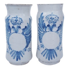 Antique 18th Century Pair of Spanish Jars