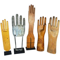 Collection of Glove Molds from Various Periods