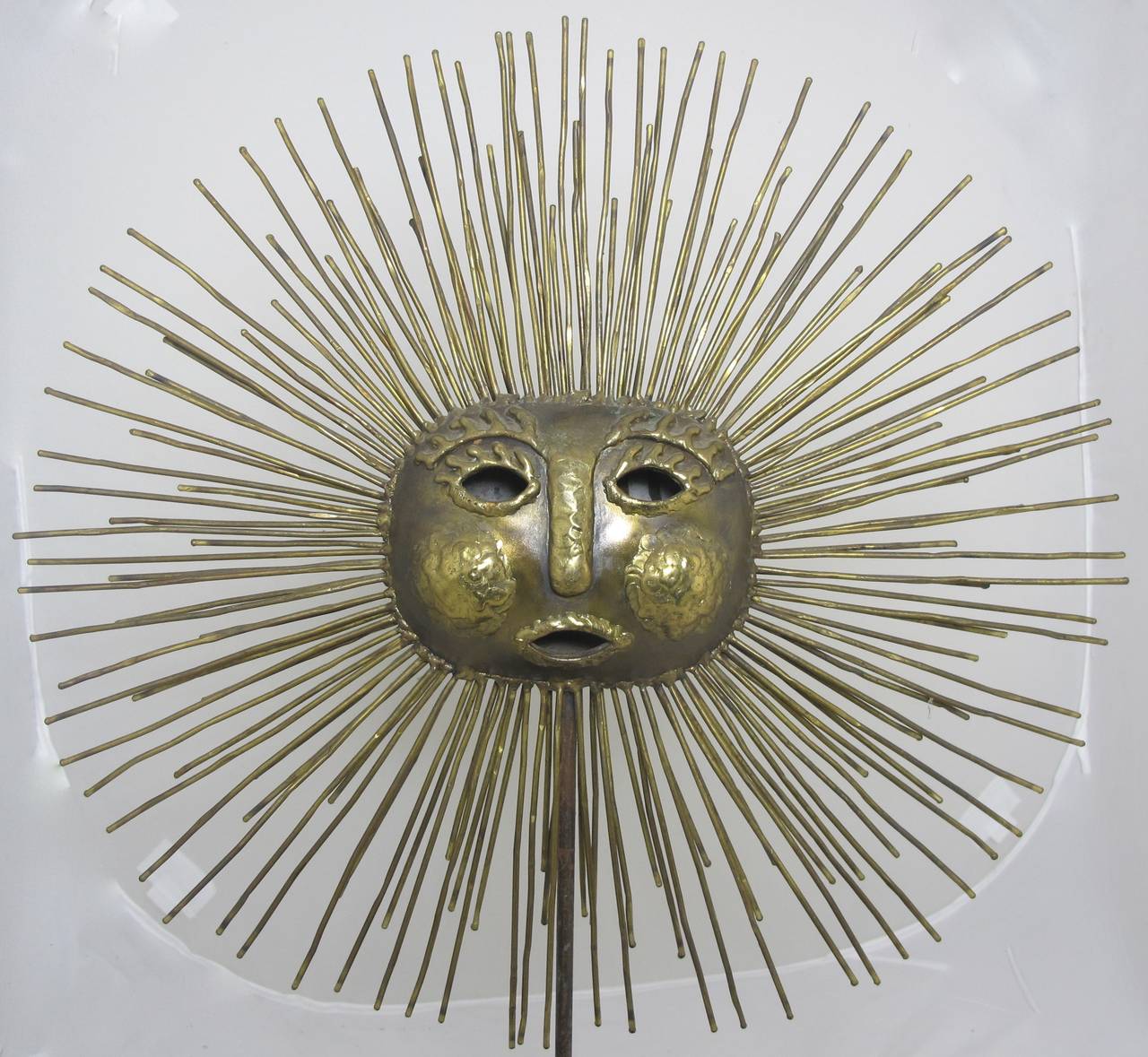 Mid Century Sergio Bustamante Sun Sculpture In Excellent Condition In Montecito, CA