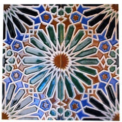 Group of 75 Spanish Tiles 1920's Sevilla