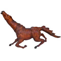 Leather Horse Sculpture