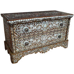 Wonderful 19th Century Syrian Mother of Pearl Dresser Cabinet