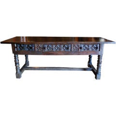 17th Century Spanish Library Console Table Walnut