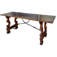 Nice Antique Spanish Dining Console Sofa Table