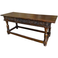 Museum Quality 17th C Spanish Console Table Walnut
