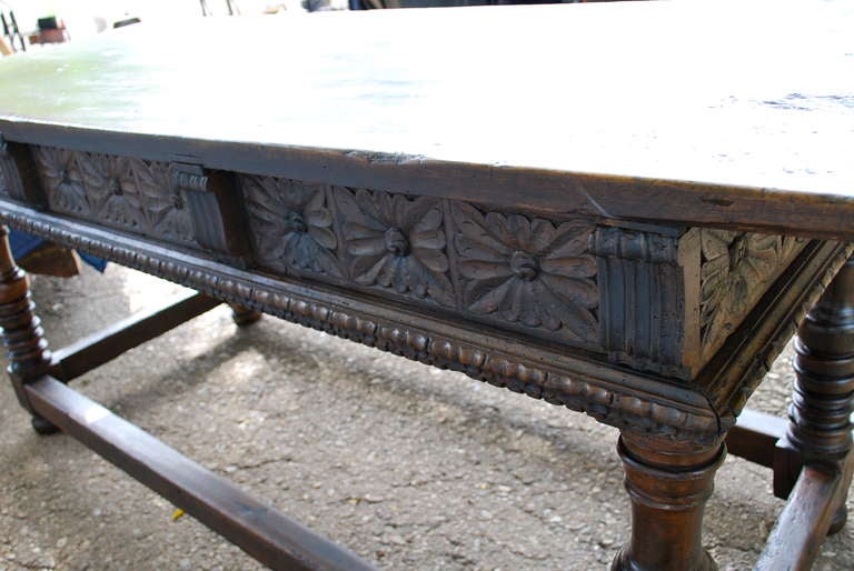 Museum Quality 17th C Spanish Console Table Walnut 4
