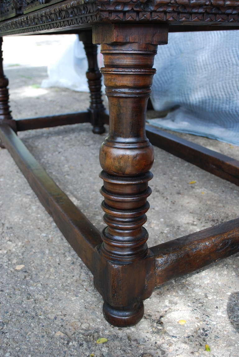 Museum Quality 17th C Spanish Console Table Walnut 5