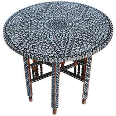 Beautiful Mid Century Mother of Pearl Moroccan Coffee Table