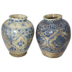 Two 16th Century Mamluk Blue and White Spice Jars