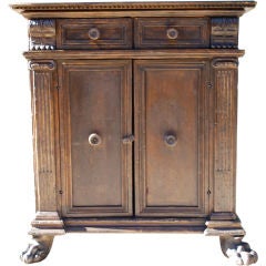 17th or 18th Century Italian Walnut Credenza Cabinet