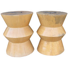 Attractive Pair of Modernist Side Tables or Stools