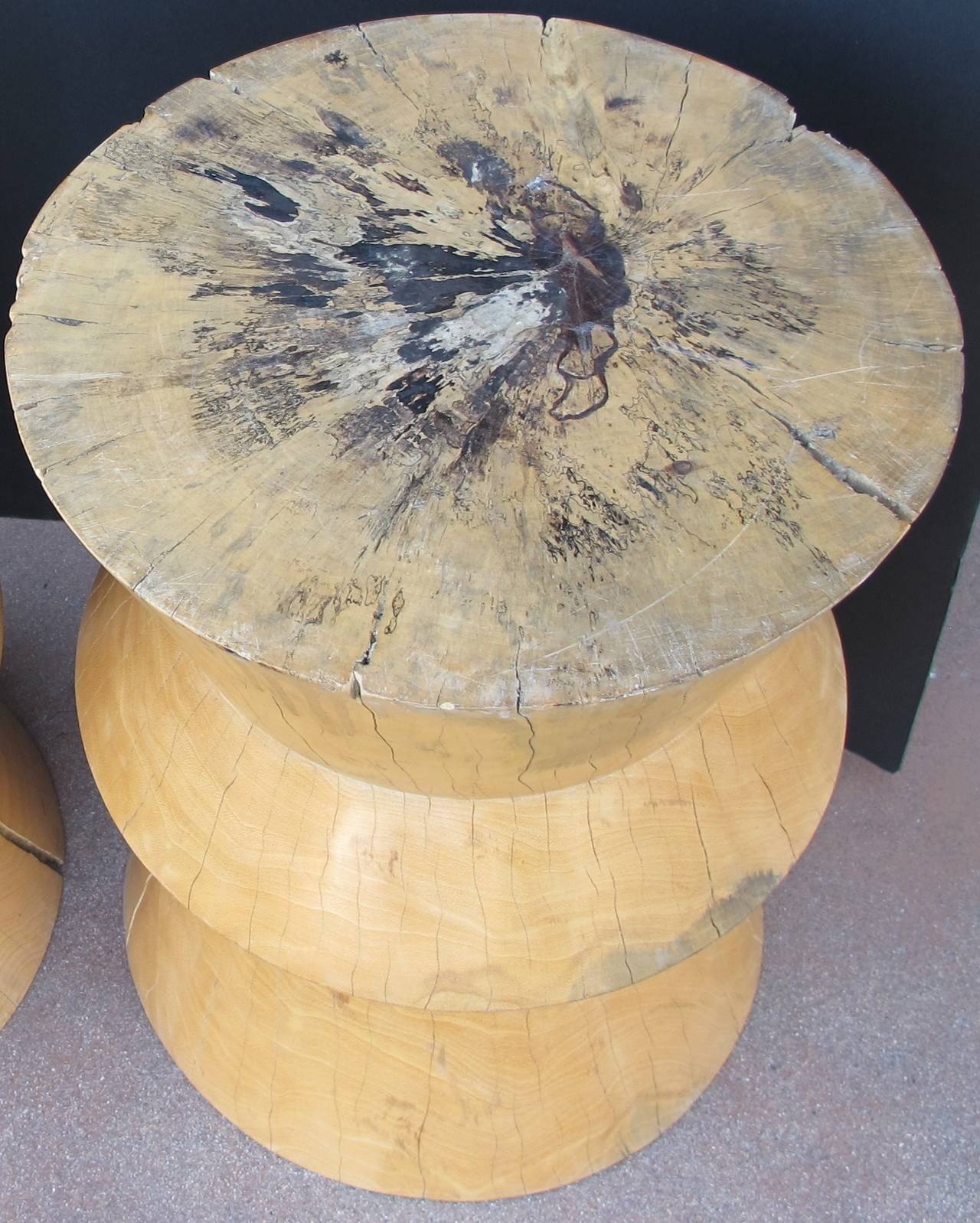 Attractive Pair of Modernist Side Tables or Stools In Good Condition In Montecito, CA