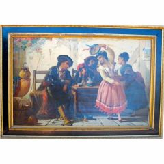 Beautiful 19th Century Painting of SPanish Dancer