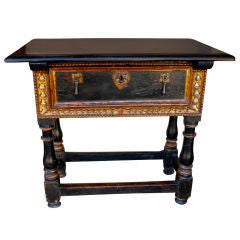 Fantastic 18th Century Spanish Colonial Polychromed Table