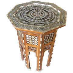 Moroccan Inlay Side Tables in Mother-of-Pearl