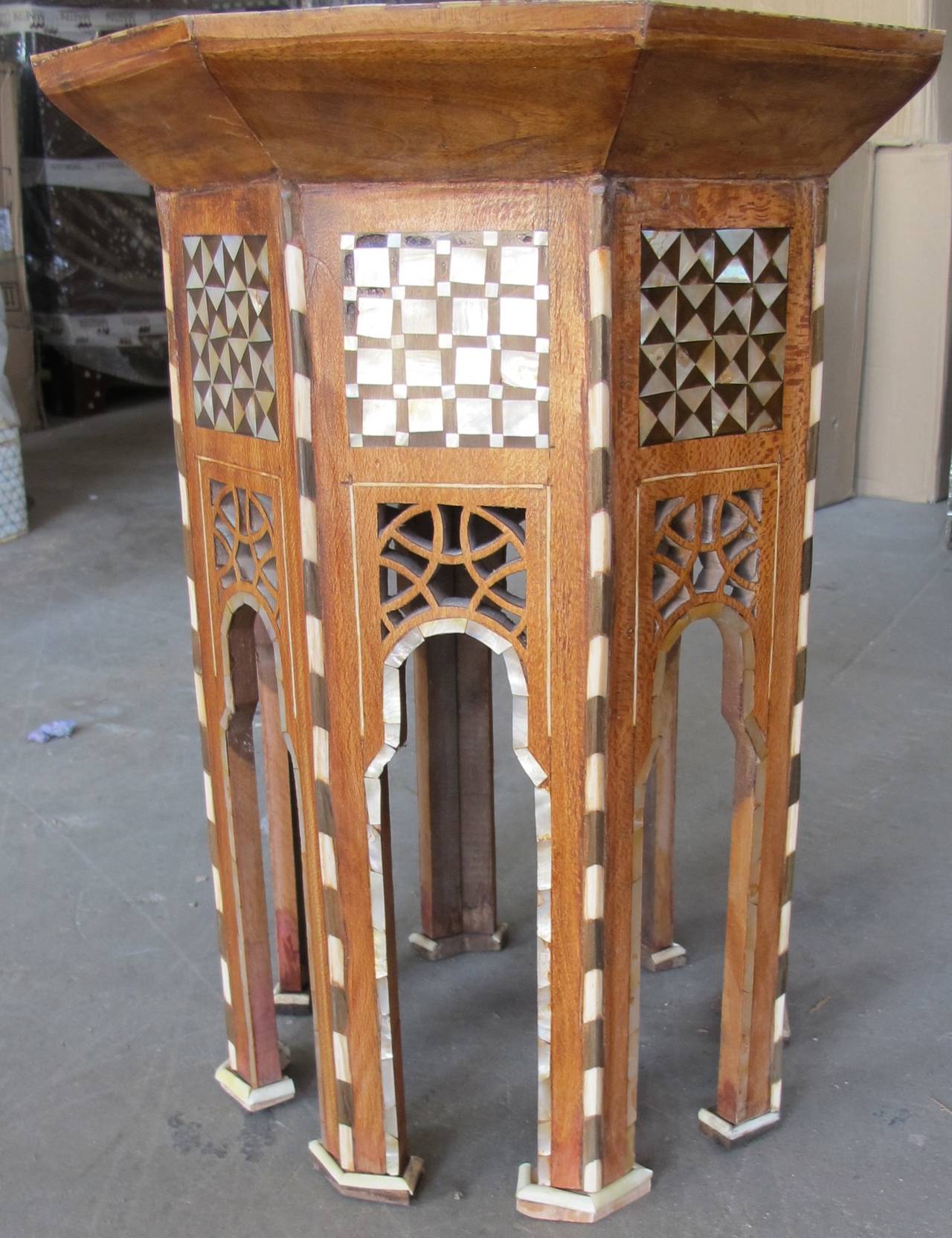 Beautiful pair of Moroccan side tables. Can be sold separately. In wonderful condition.