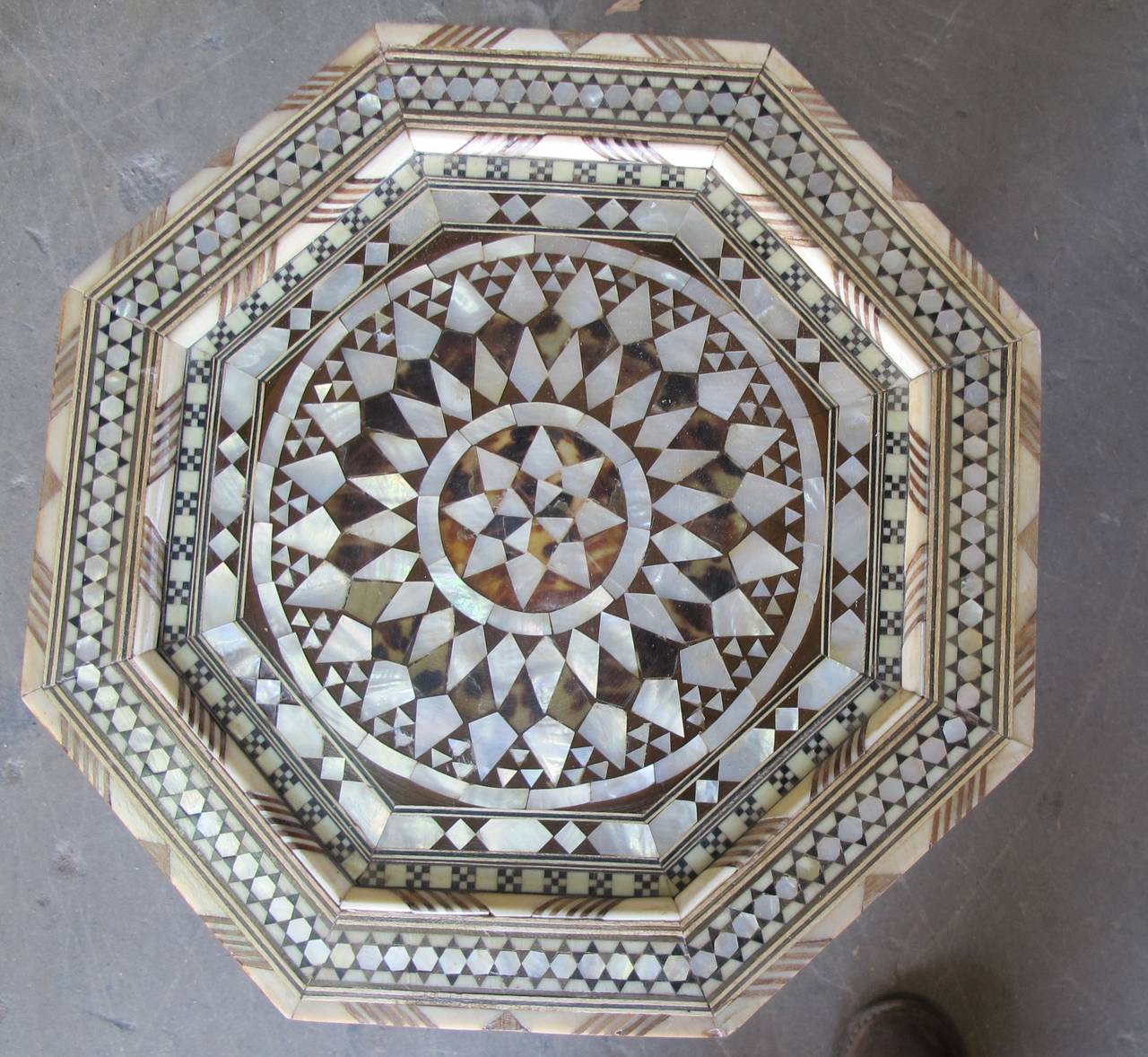 moroccan inlay table