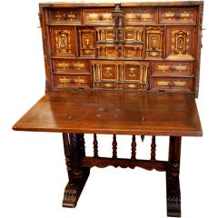 Outstanding 17th Century Spanish Vargueno on Stand
